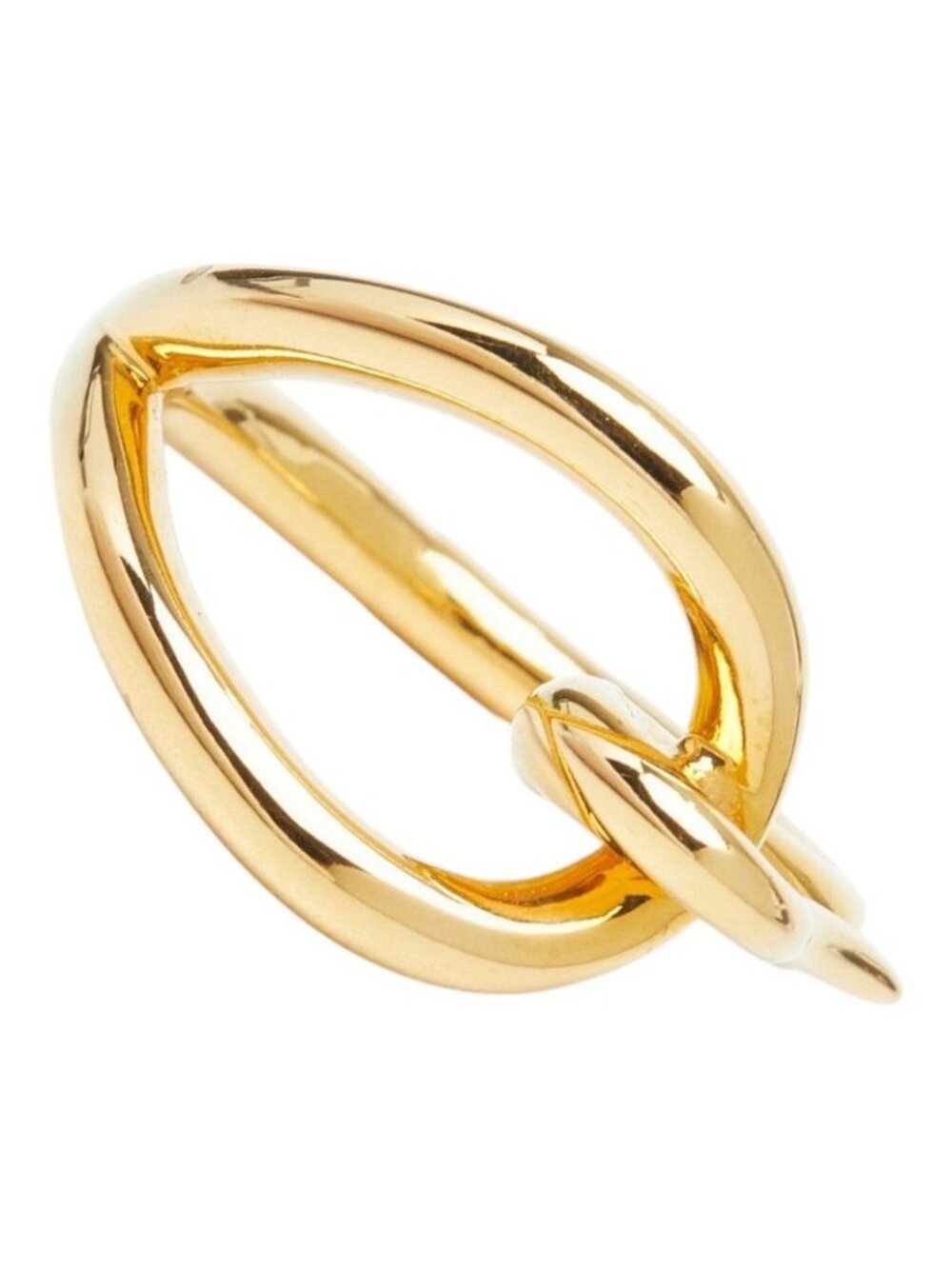 Hermes Jumbo Scarf Ring Gold Plated - Picture 1 of 6